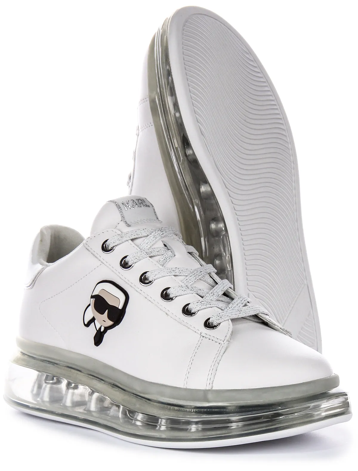 Karl Lagerfeld Kapri Kushion In White Silver For Women Mobility Fit