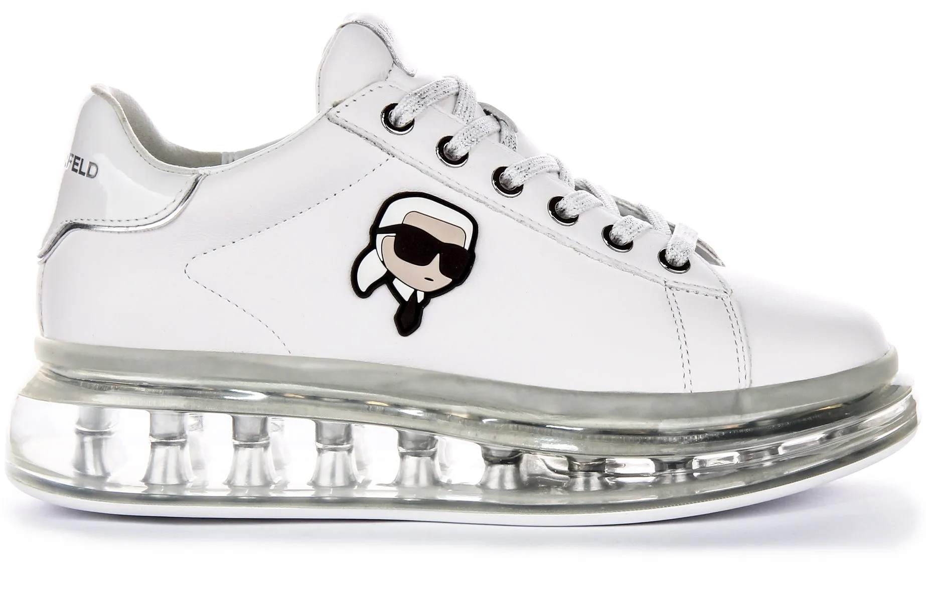 Karl Lagerfeld Kapri Kushion In White Silver For Women Mobility Fit
