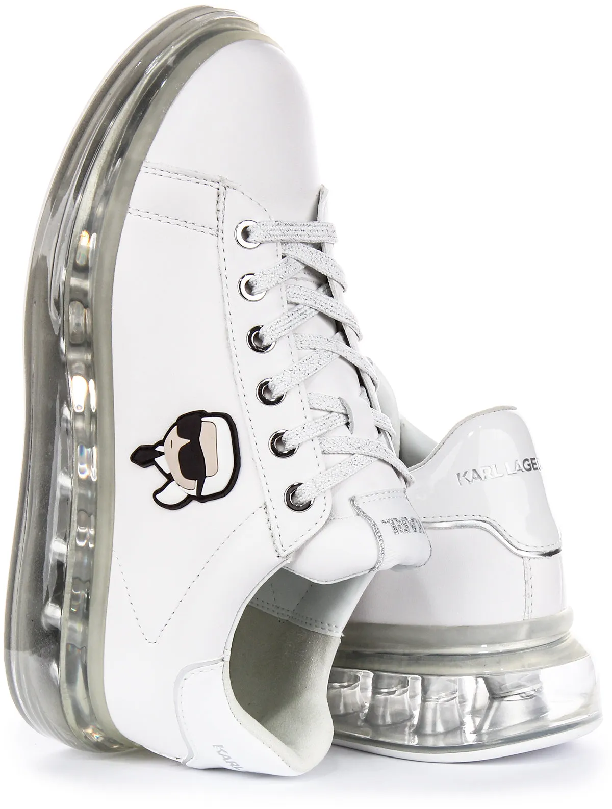 Karl Lagerfeld Kapri Kushion In White Silver For Women Mobility Fit