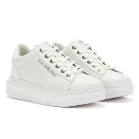 Power Walk Foot Hugging Karl Lagerfeld Kapri NFT Kounter Leather Women's White Trainers