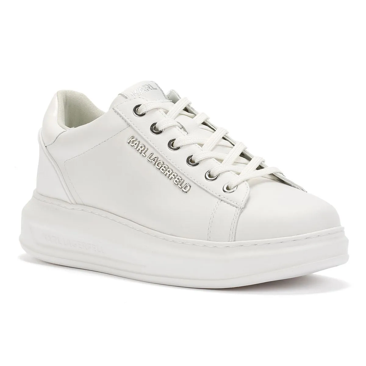 Karl Lagerfeld Kapri NFT Kounter Leather Women's White Trainers All-Weather Fit