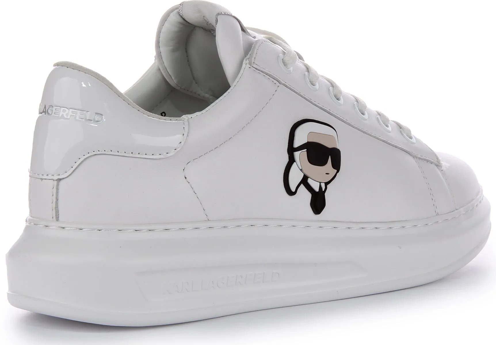 Karl Lagerfeld Kapri NFT Lo In White Leather For Men Layered cushioning