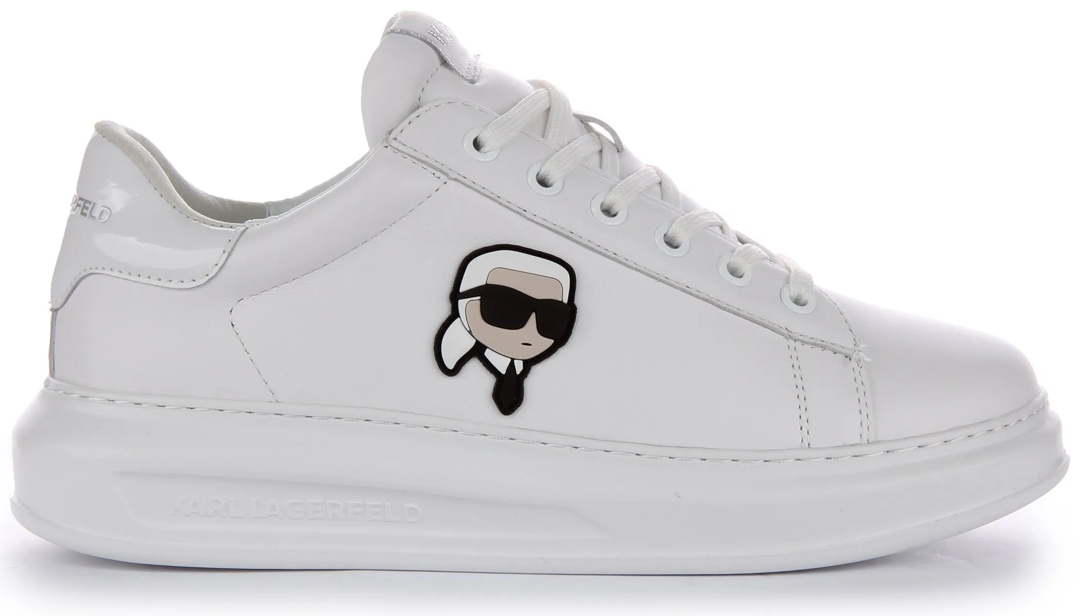 Karl Lagerfeld Kapri NFT Lo In White Leather For Men Layered cushioning