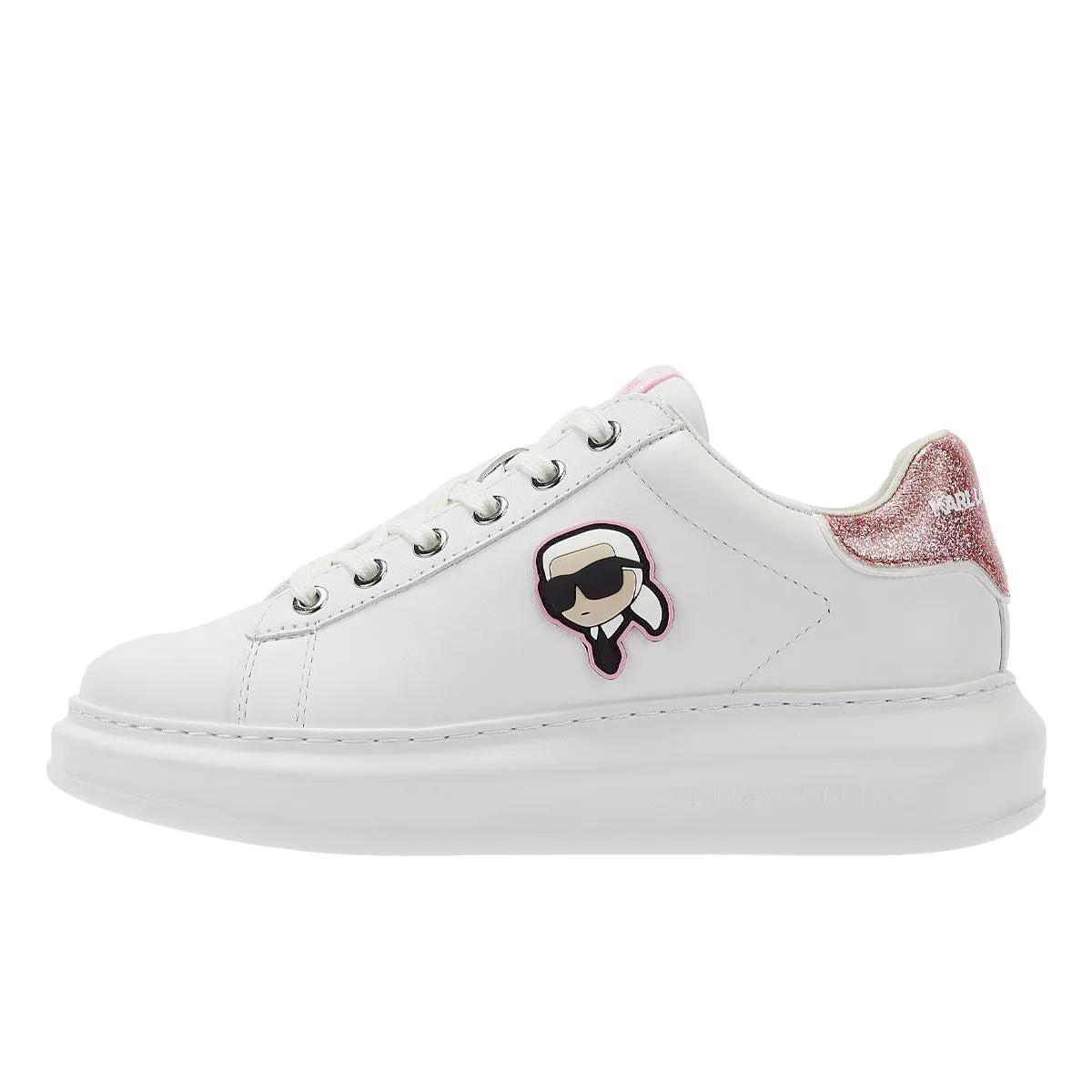 Karl Lagerfeld Kapri NFT LO Lace Women's White/Pink Trainers Foam Support