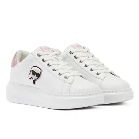 Tread Pattern Karl Lagerfeld Kapri NFT LO Lace Women's White/Pink Trainers