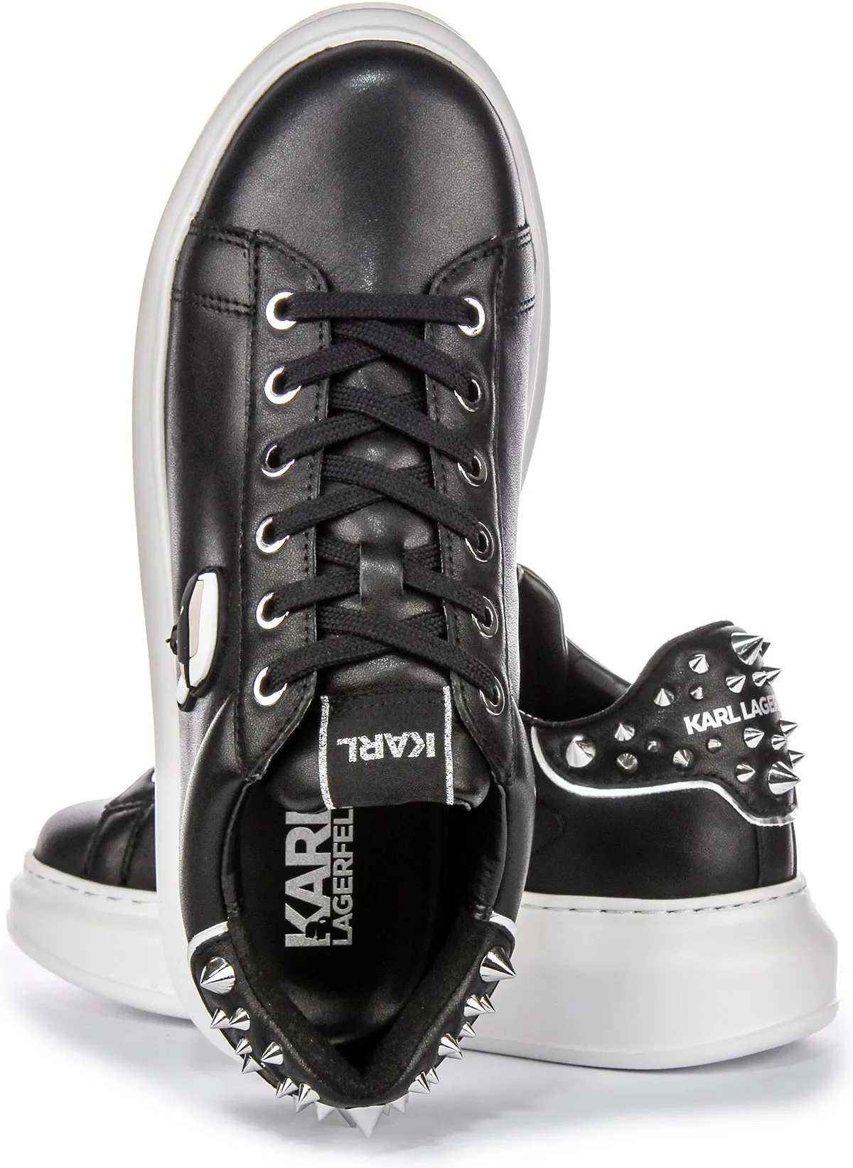 Karl Lagerfeld Kapri Nft Stud In Black White For Women Ergonomic Build