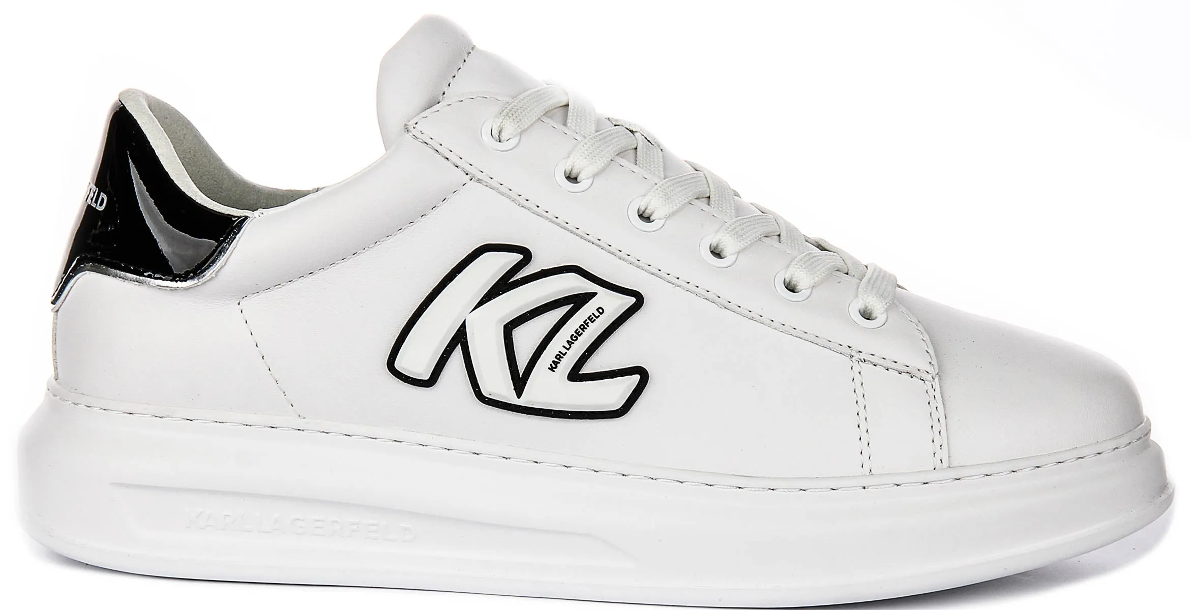 Karl Lagerfeld Kapri Side Trim In White Black For Men Non-Slip Grip