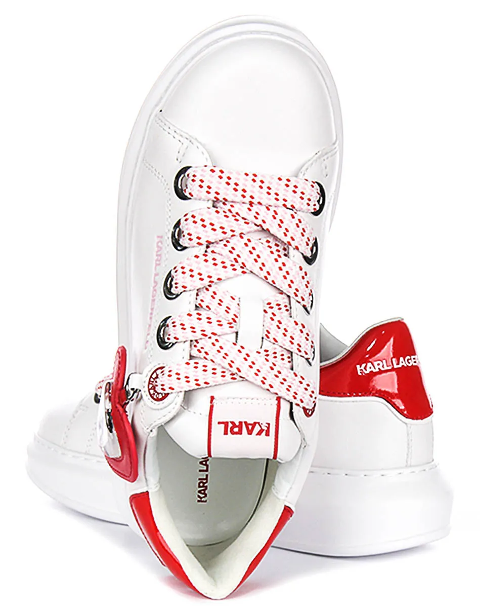 Karl Lagerfeld Kapri Valentine In White Red For Women Multi Surface