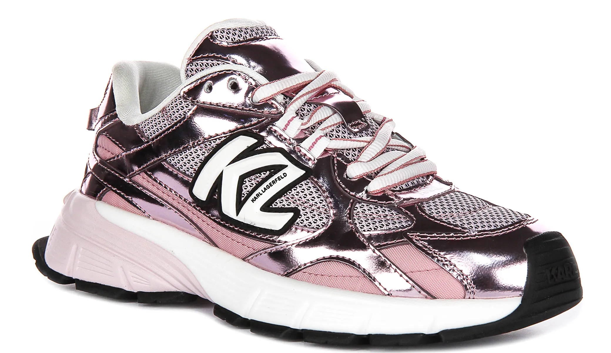 Upper mesh resists tearing under frequent wear Karl Lagerfeld Orion Sidetrim In Pink For Women