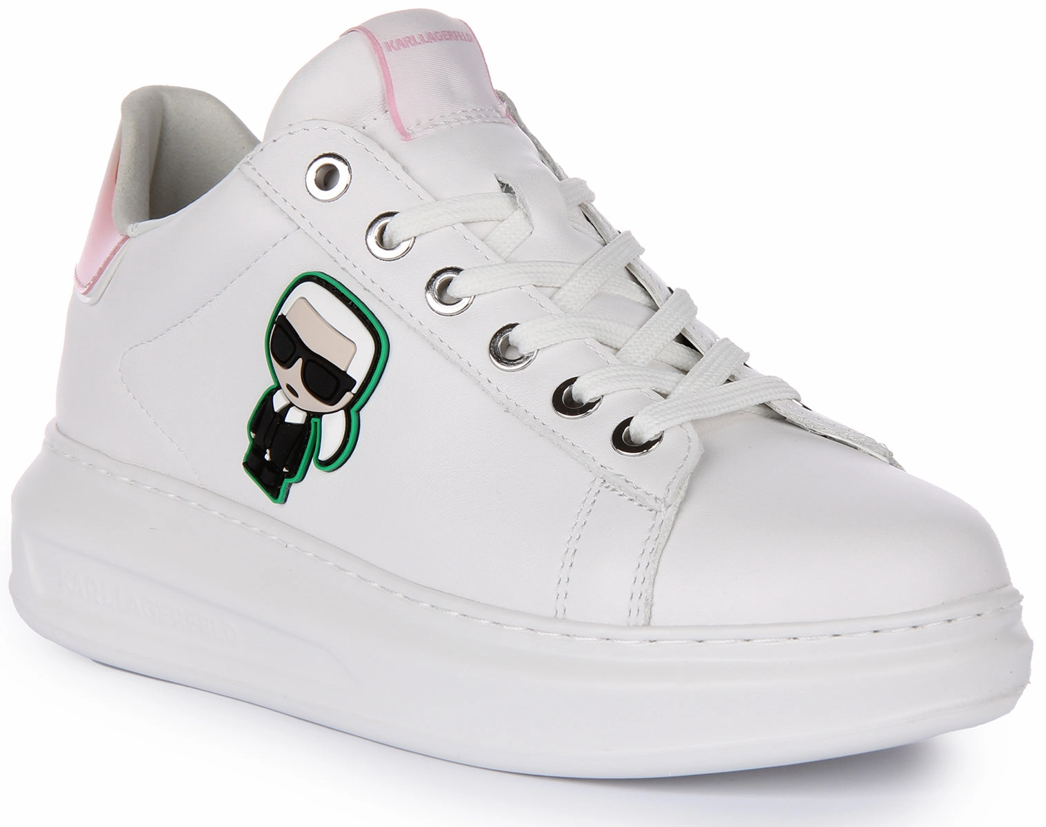 Karl Lagerfeld Kapri Gradient In White Pink For Women Materials used promote all-day active comfort