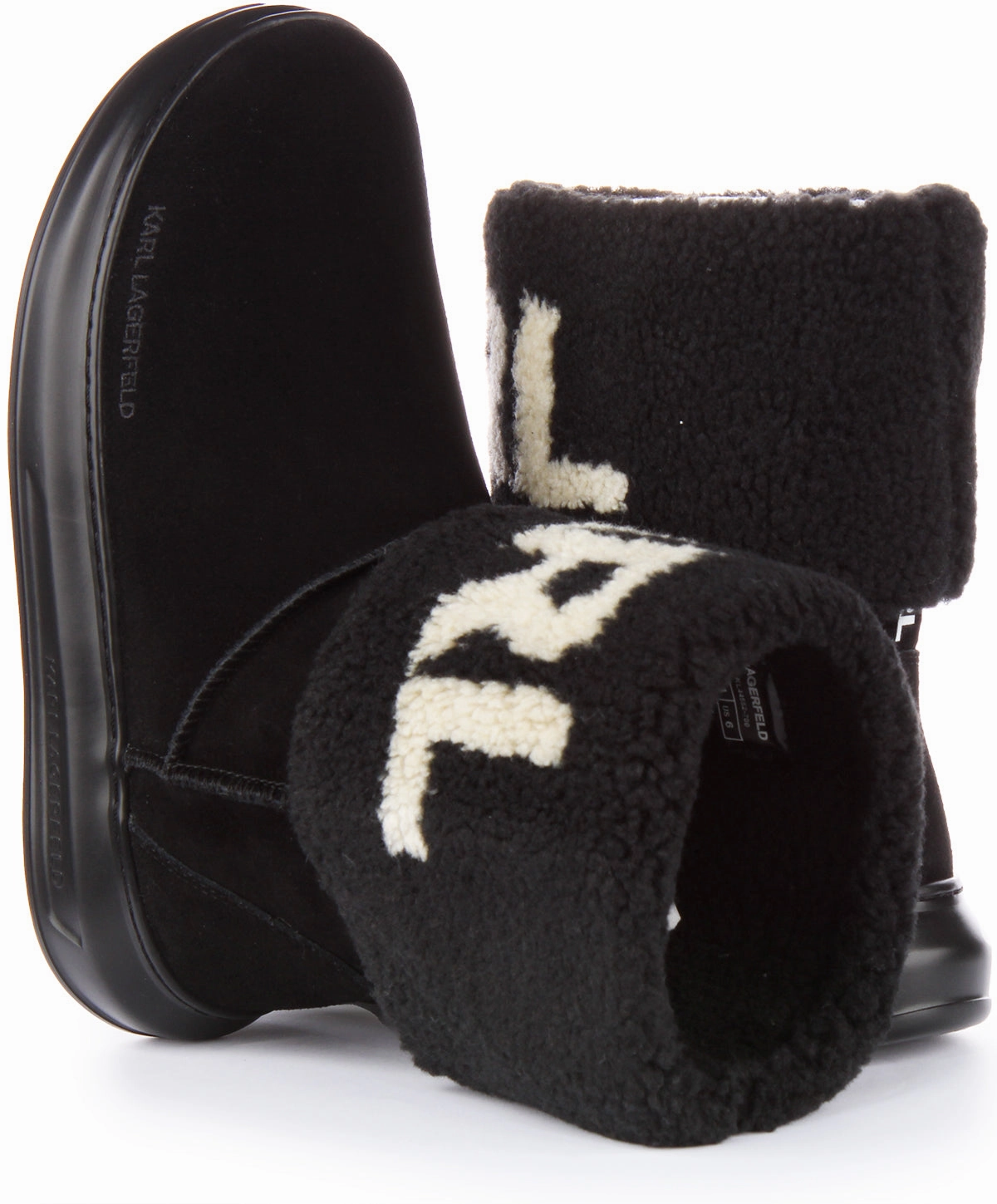 Karl Lagerfeld Kapri Kosi In Black Suede For Women Speed Motion