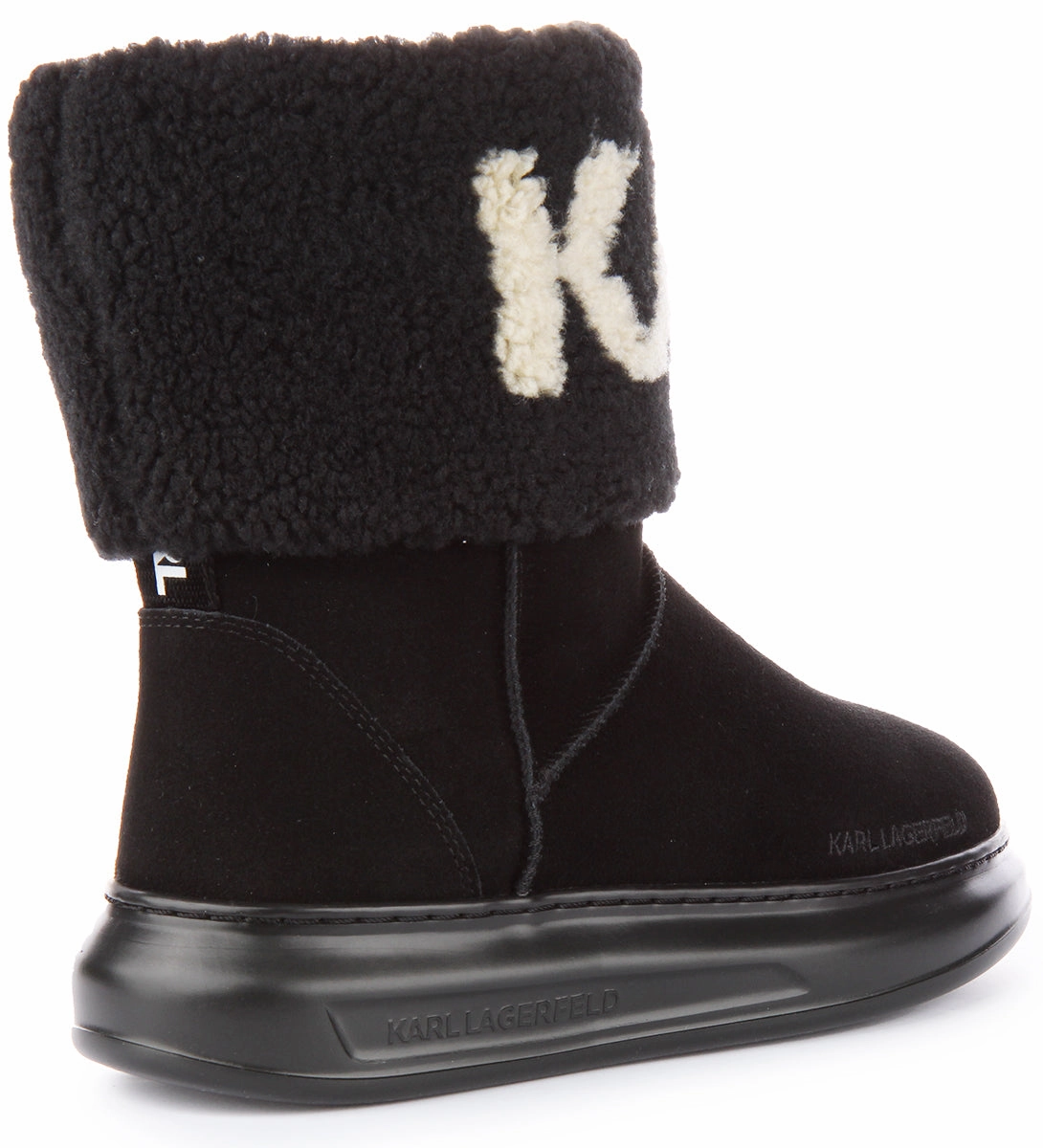Karl Lagerfeld Kapri Kosi In Black Suede For Women Speed Motion