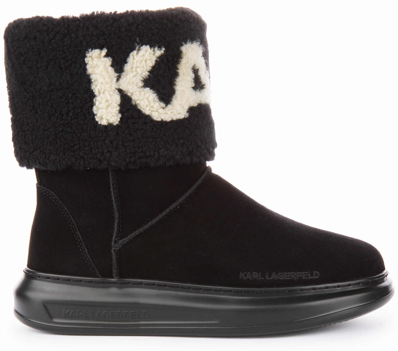 Karl Lagerfeld Kapri Kosi In Black Suede For Women Speed Motion