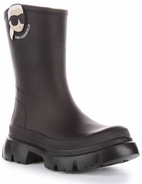 Karl Lagerfeld Trekka Rain In Black For Women Outdoor Walk Fit