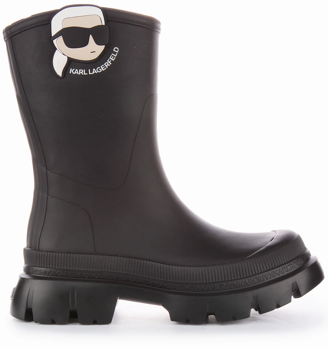 Karl Lagerfeld Trekka Rain In Black For Women Mud Grip Step