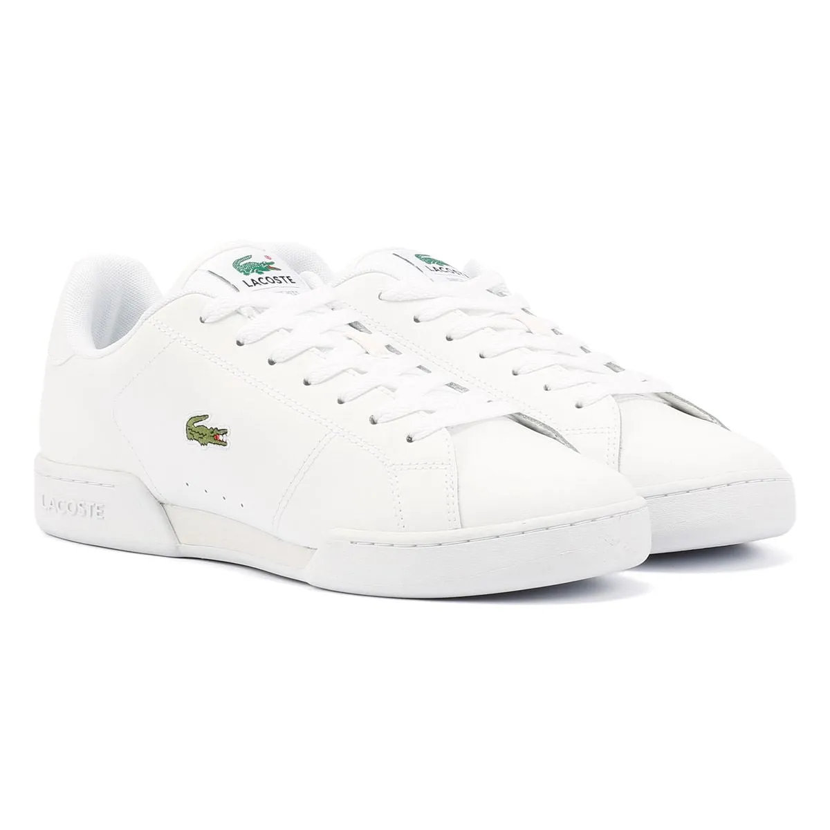 Jump Friendly Stretch knit Lacoste Carnaby Cup Leather Men's White Trainers