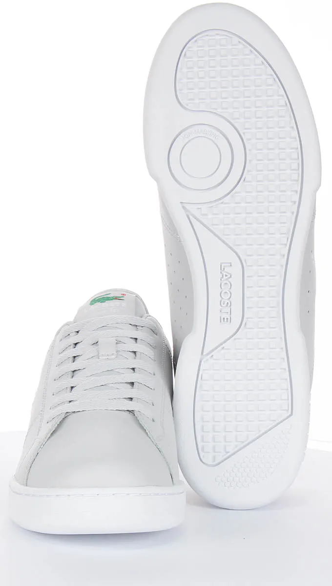 Lacoste Carnaby Cupsole In Light Grey For Men Mesh Lining
