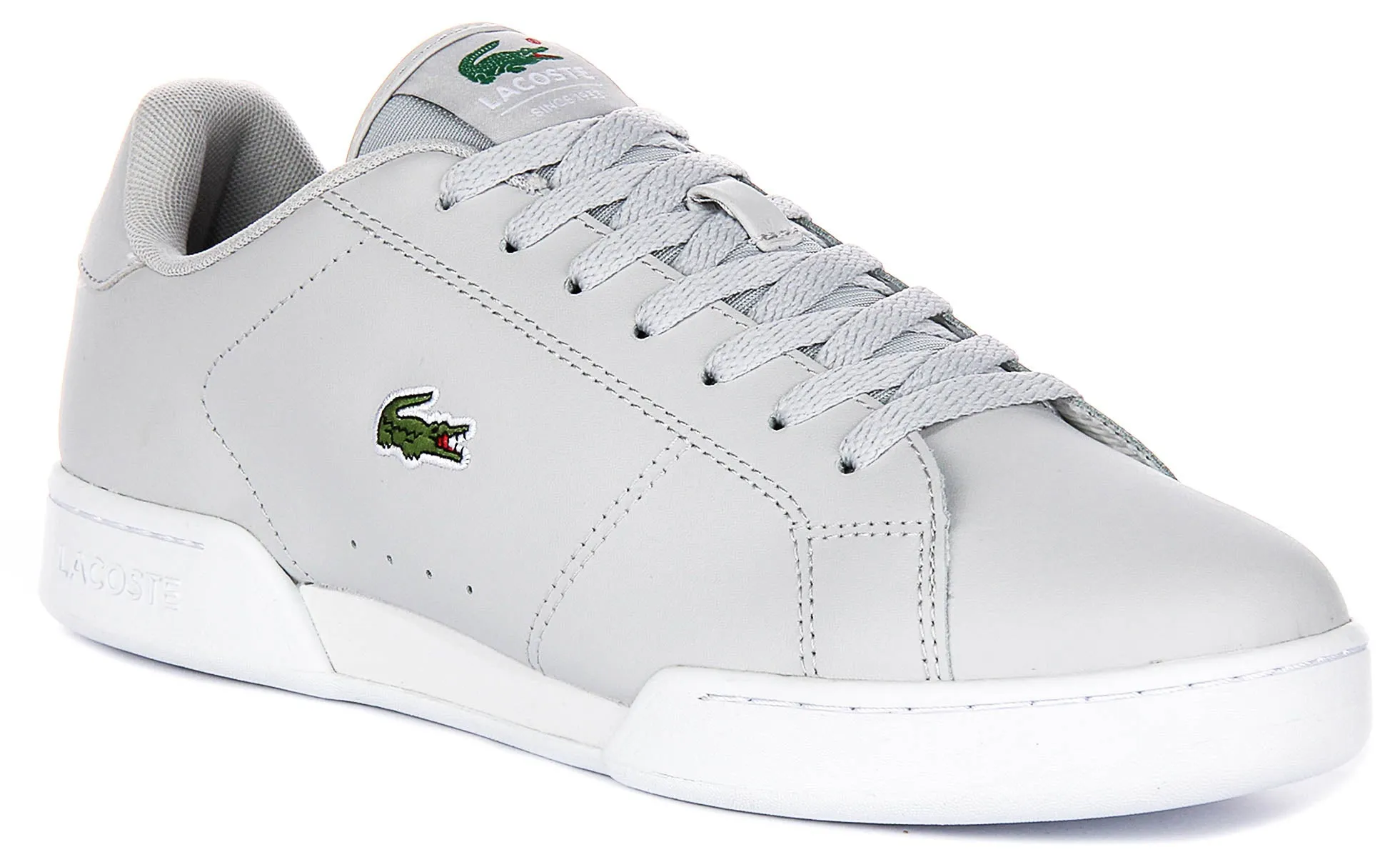 Lacoste Carnaby Cupsole In Light Grey For Men Hard Surface Gym Training