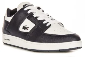 Lacoste Court Cage In Navy White For Men Ankle Safety