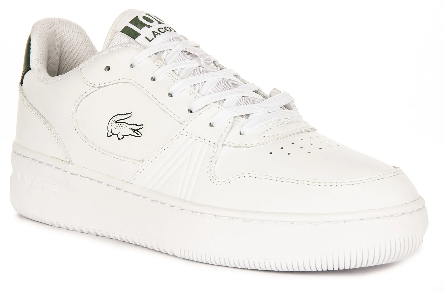 Secure lacing holds foot in place without constriction Foot alignment Lacoste L001 Set 224 In White Green For Women