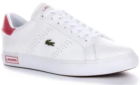Lacoste Powercourt 2.0 In White Pink For Women Outsole compound enhances energy feedback with use