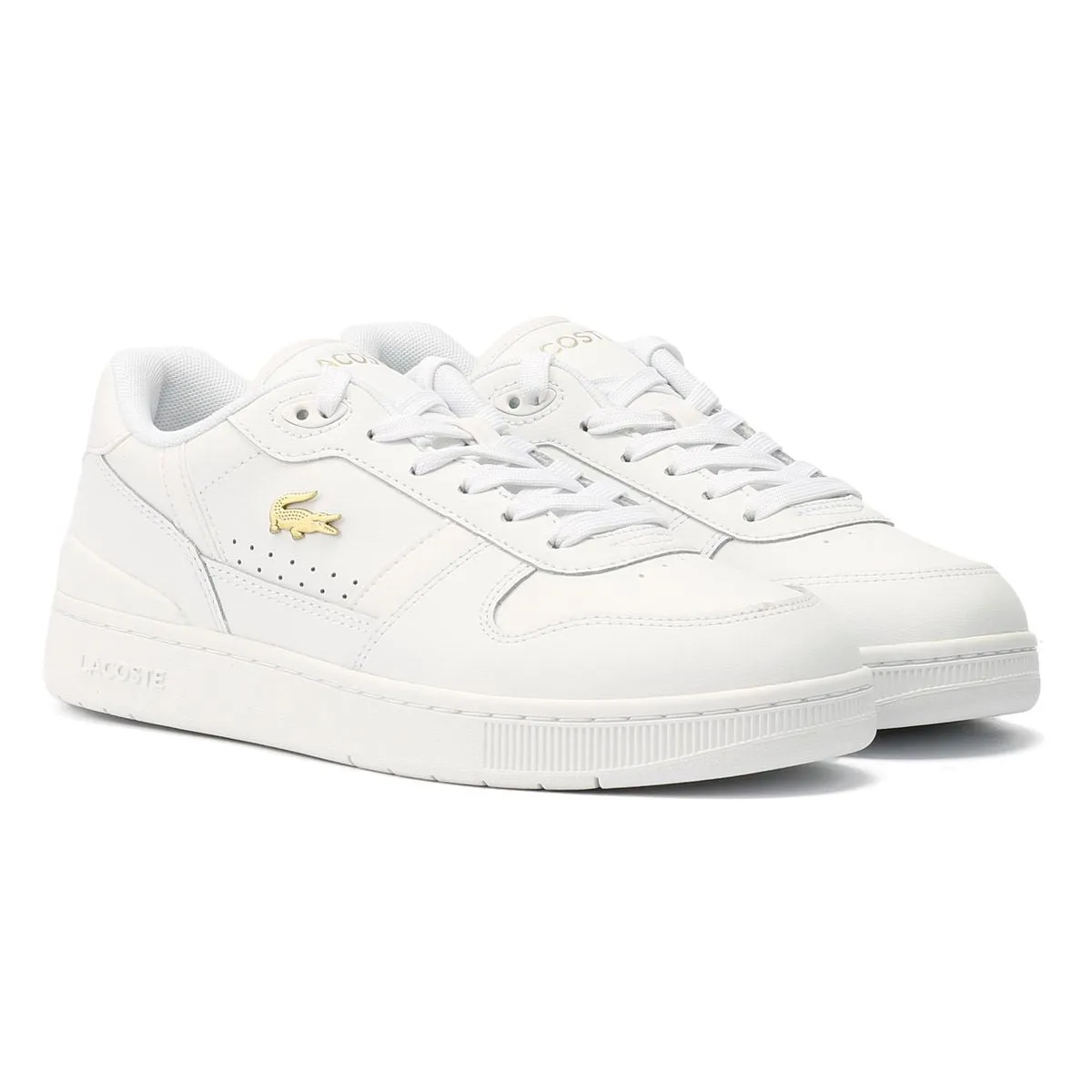 Outsole base stabilizes high-speed performance Breath Flow Lacoste T-Clip Leather Women's White Trainers