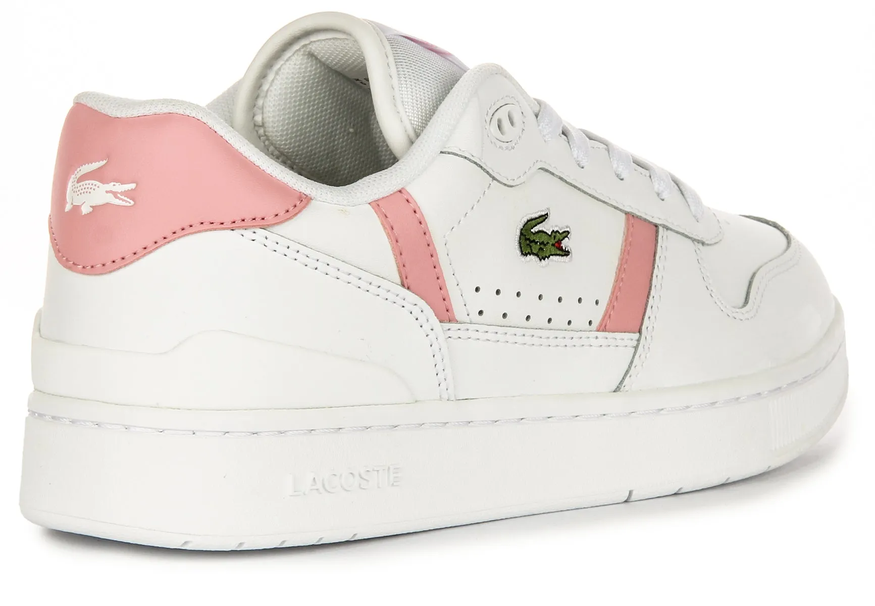 Lacoste T Clip Set In White Pink For Women Slim Profile