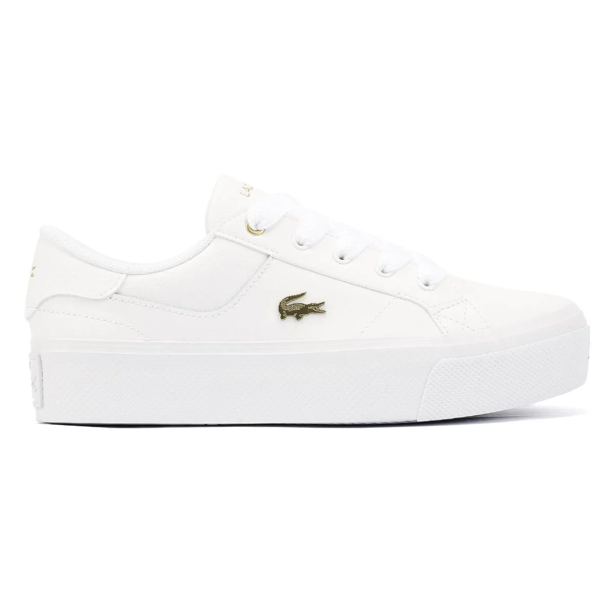 Lacoste Ziane Platform Leather Women's White Trainers Streamlined