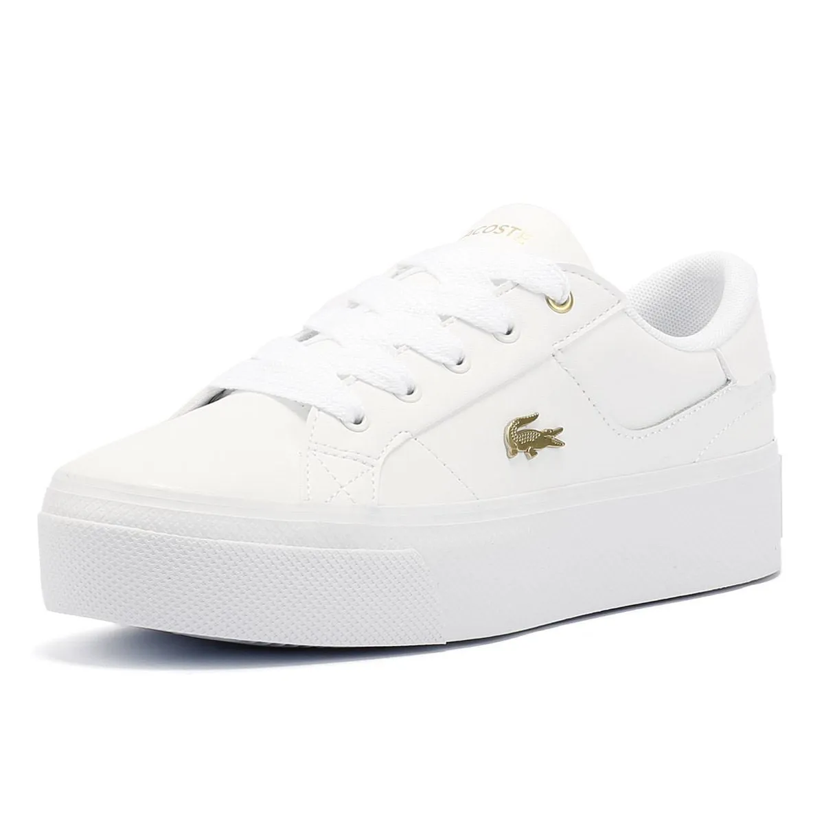 Lacoste Ziane Platform Leather Women's White Trainers Streamlined