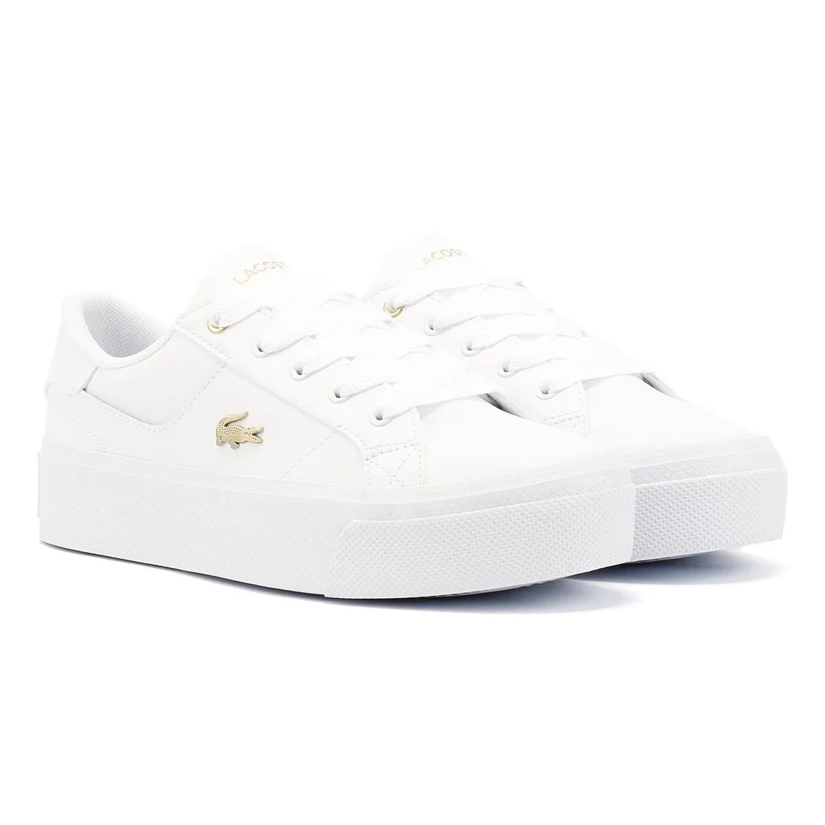 Lacoste Ziane Platform Leather Women's White Trainers Foot Wellness