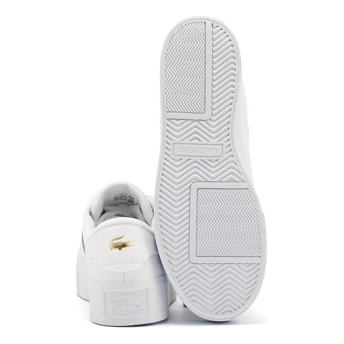 Lacoste Ziane Platform Leather Women's White Trainers Streamlined