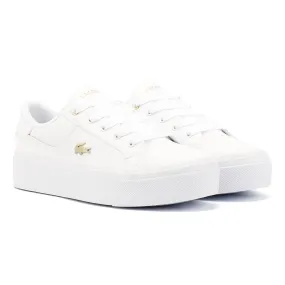 Lacoste Ziane Platform Leather Women's White Trainers Foot Wellness