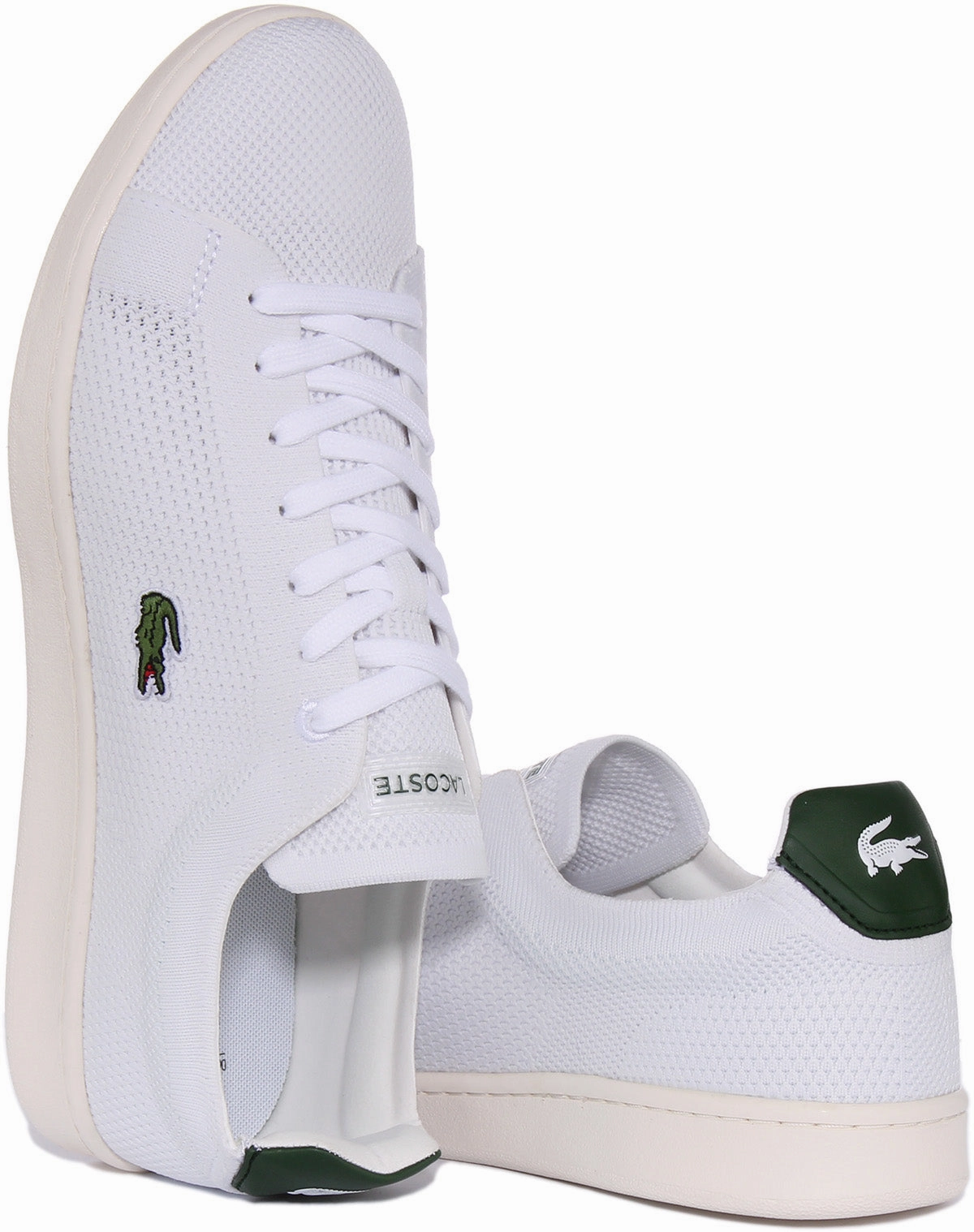 Lacoste Carnaby Piquee In White Green For Men Impact protection