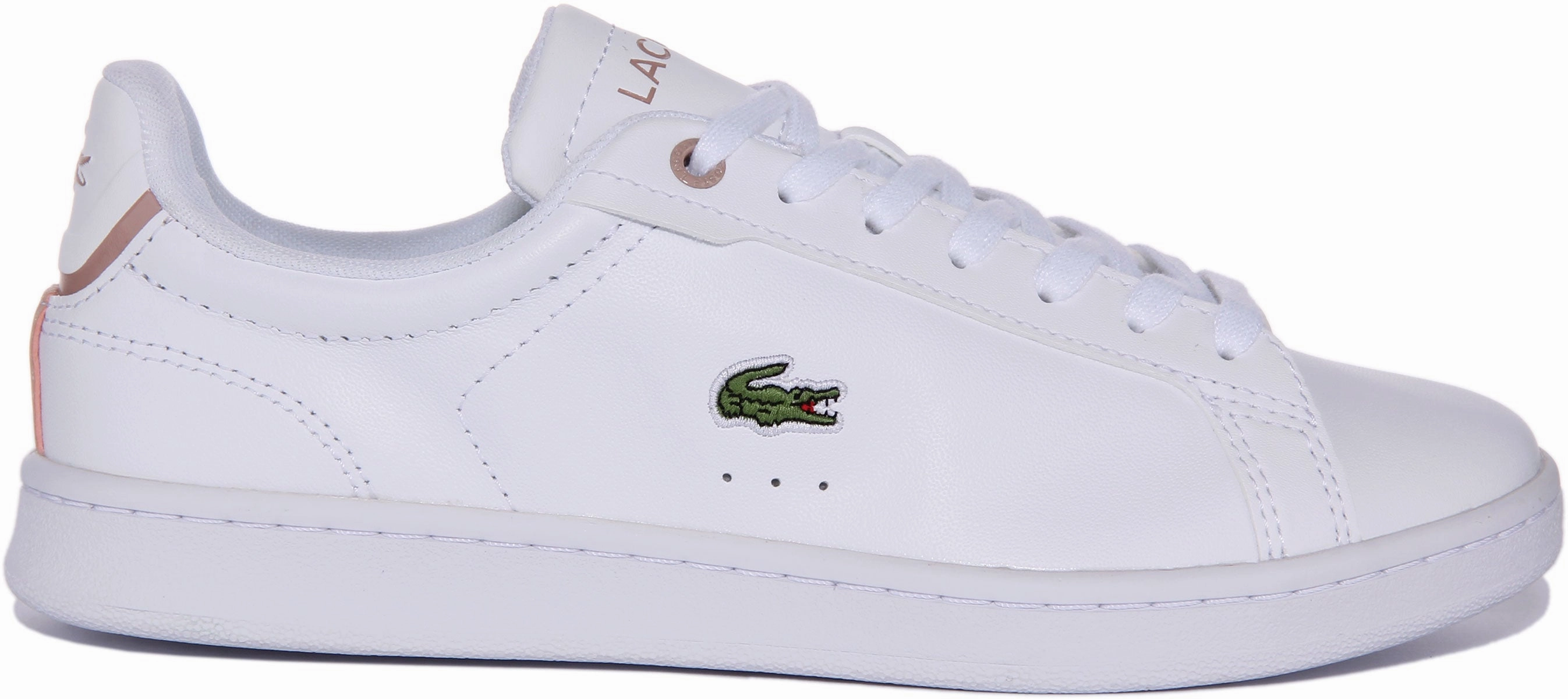 Lacoste Carnaby Pro In White Pink For Women Strong Hold