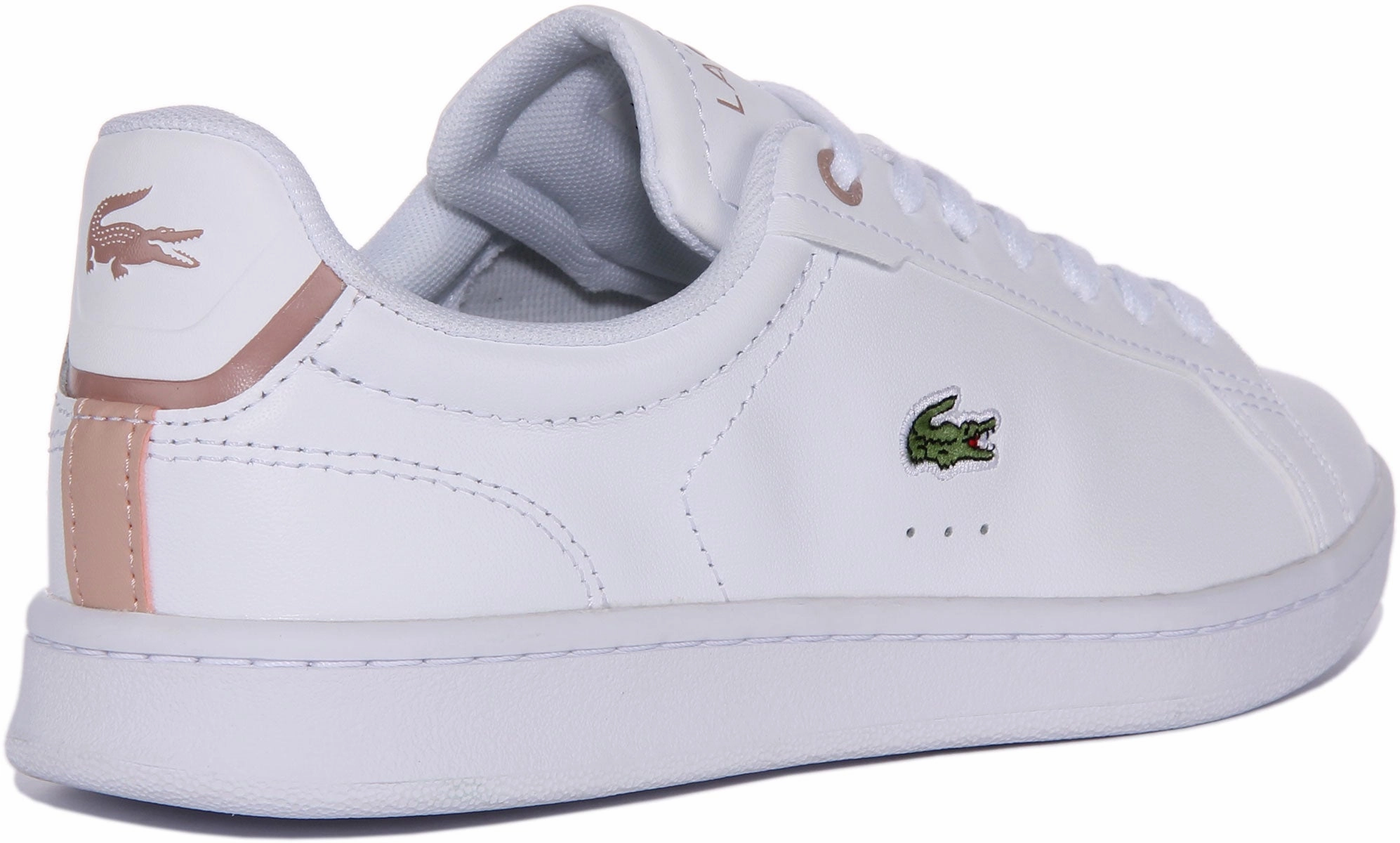 Lacoste Carnaby Pro In White Pink For Women Strong Hold