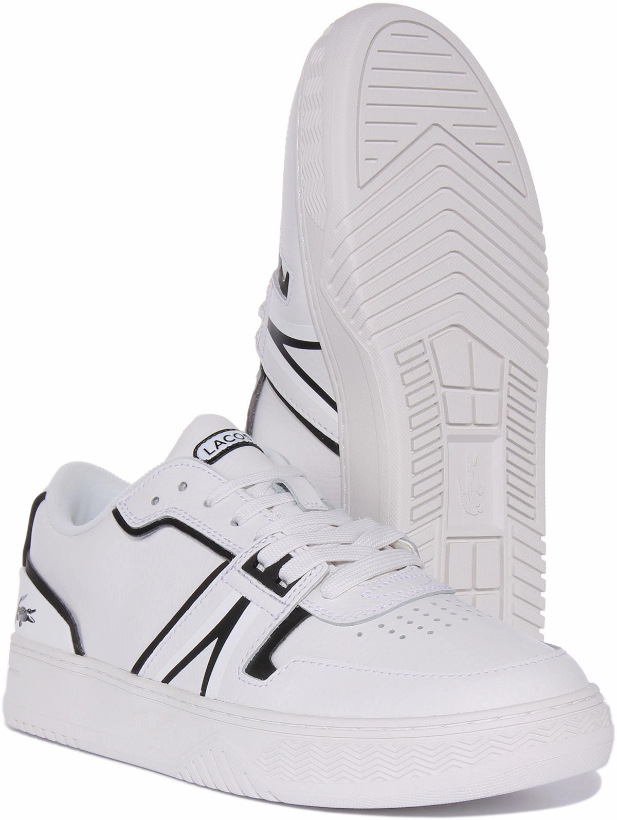 Lacoste L001 123 7 In White Black For Men Fit Lock