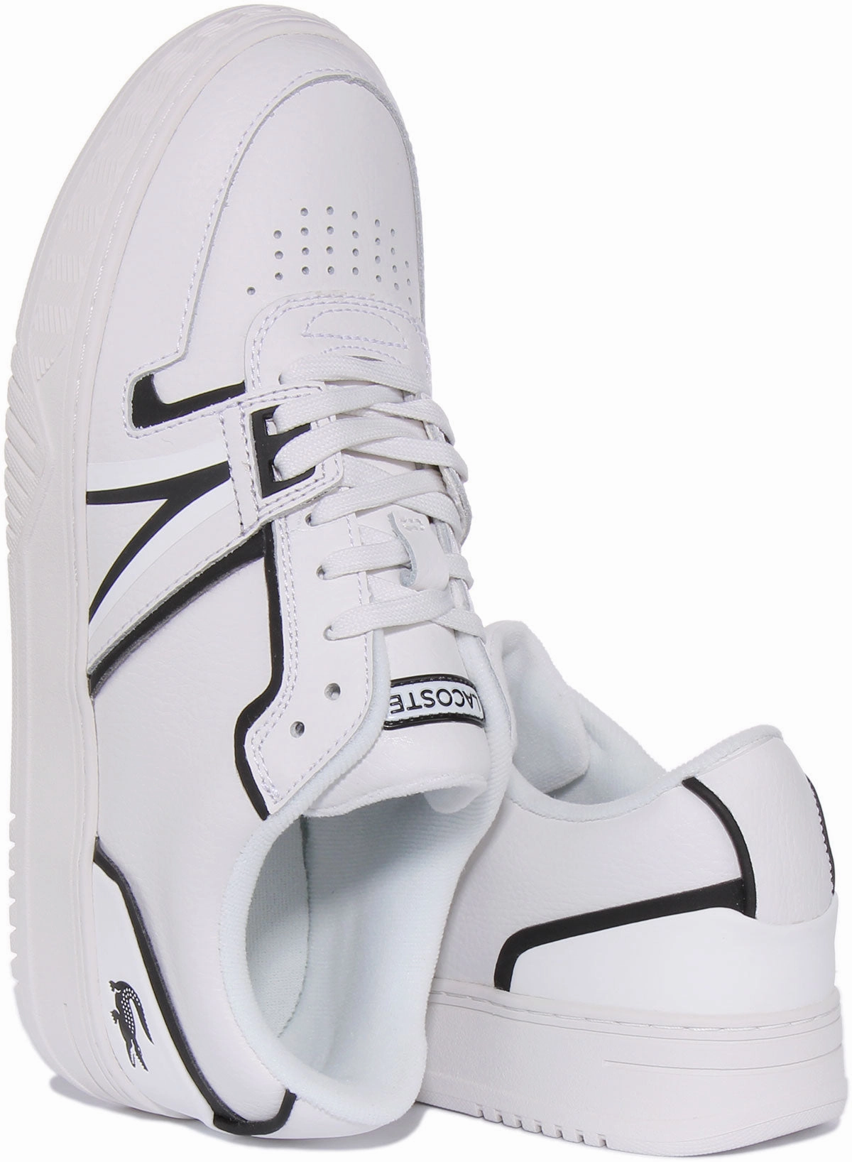 Lacoste L001 123 7 In White Black For Men Fit Lock