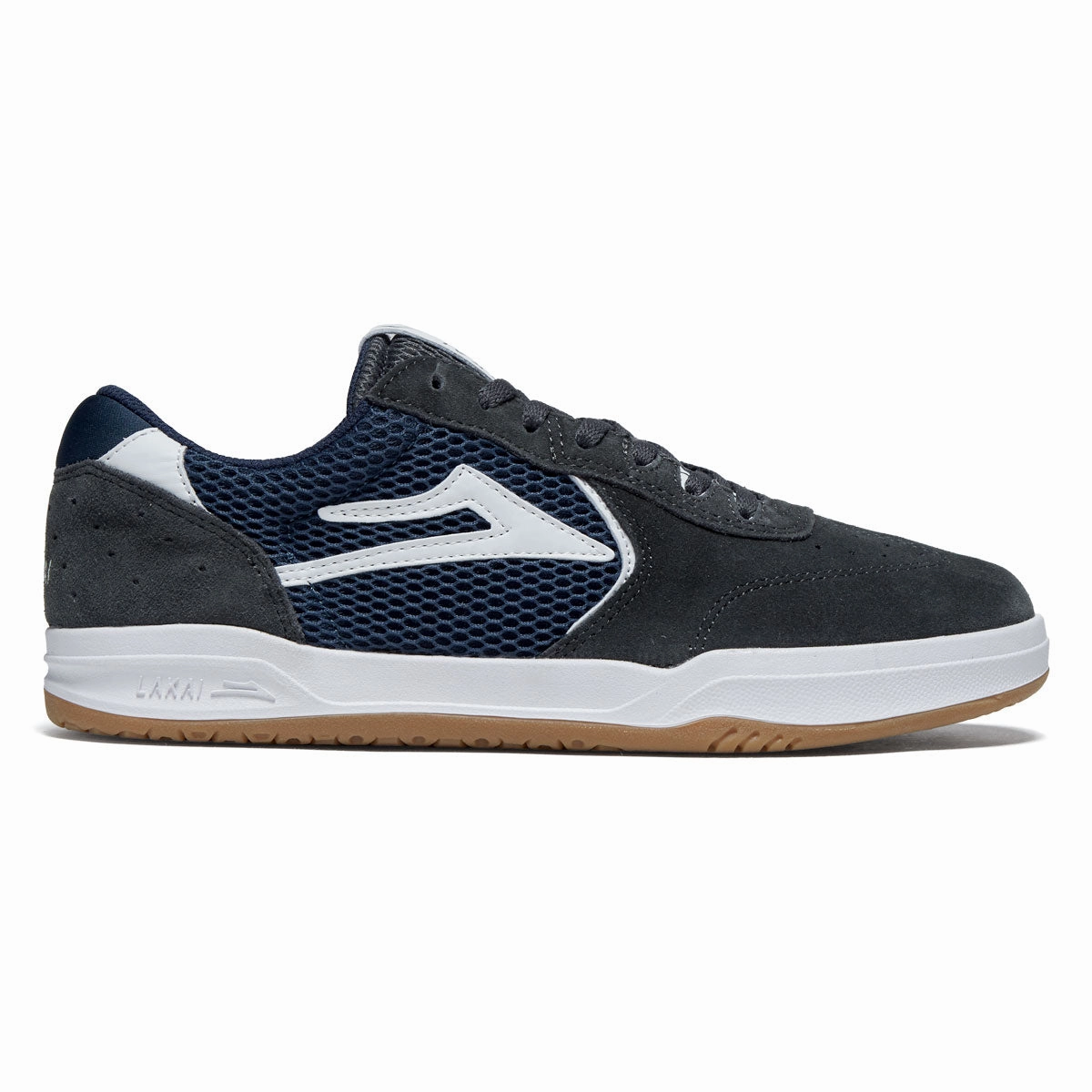 Lakai Atlantic Shoes - Charcoal/Navy Suede Skate Performance Ventilated Fit