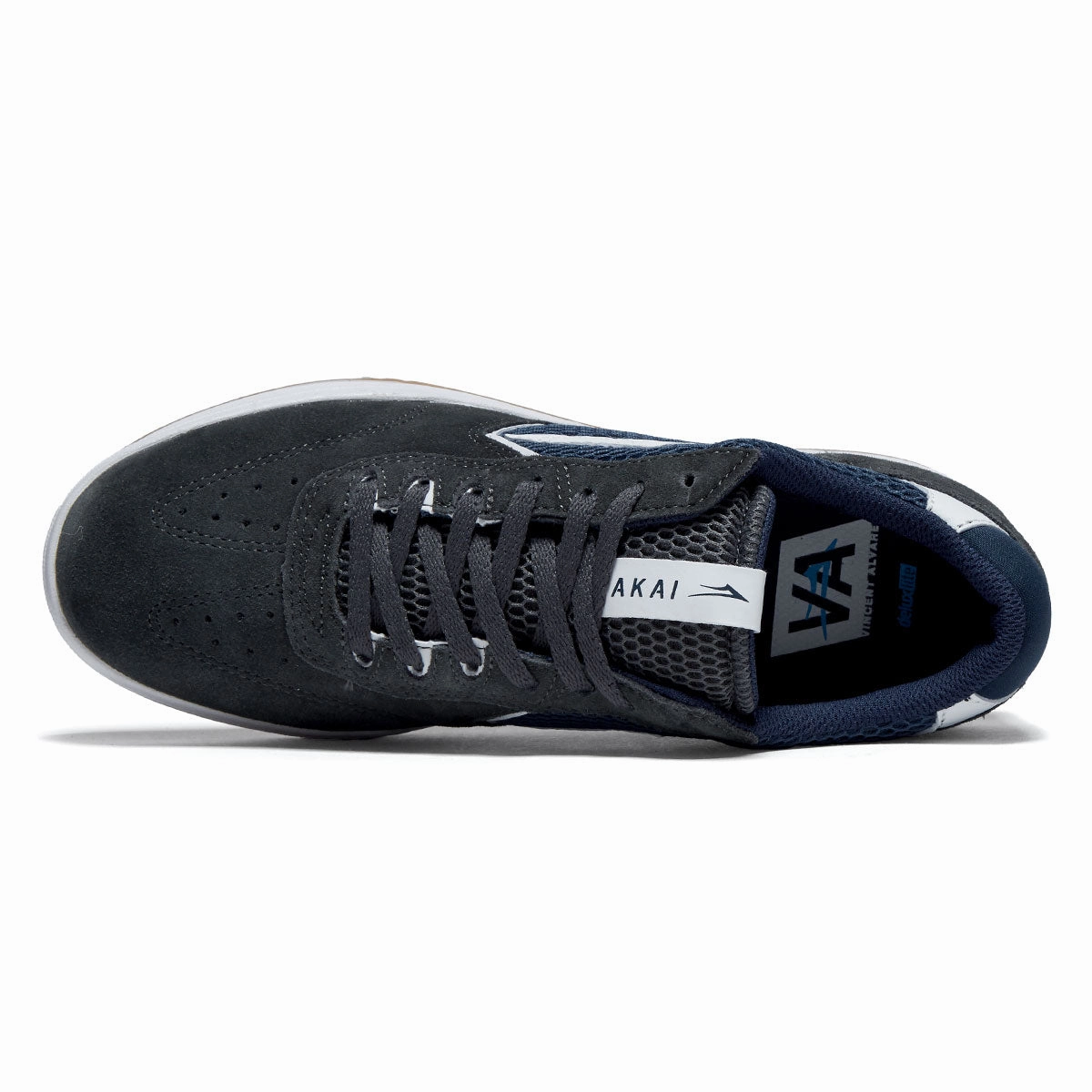 Lakai Atlantic Shoes - Charcoal/Navy Suede Flex Fit
