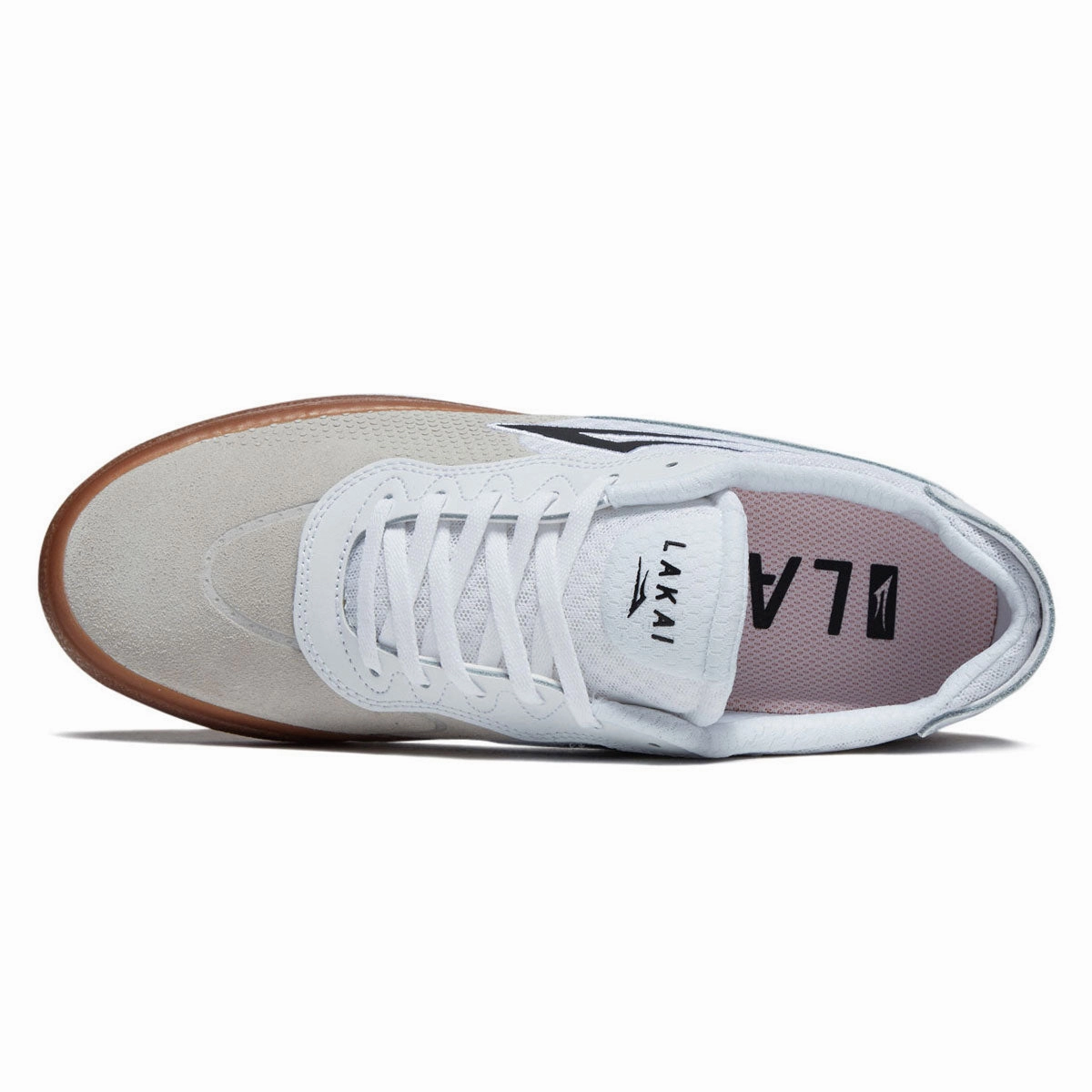 Lakai Essex Shoes - White/Gum Leather Anti Slip
