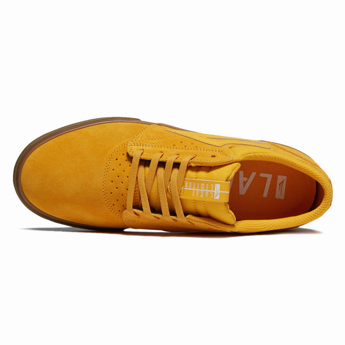 Lakai Griffin Shoes - Yellow/Gum Suede Flexible Step