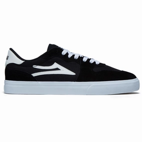 Lakai York Shoes - Black/White Suede Outdoor Leisure Heritage Style