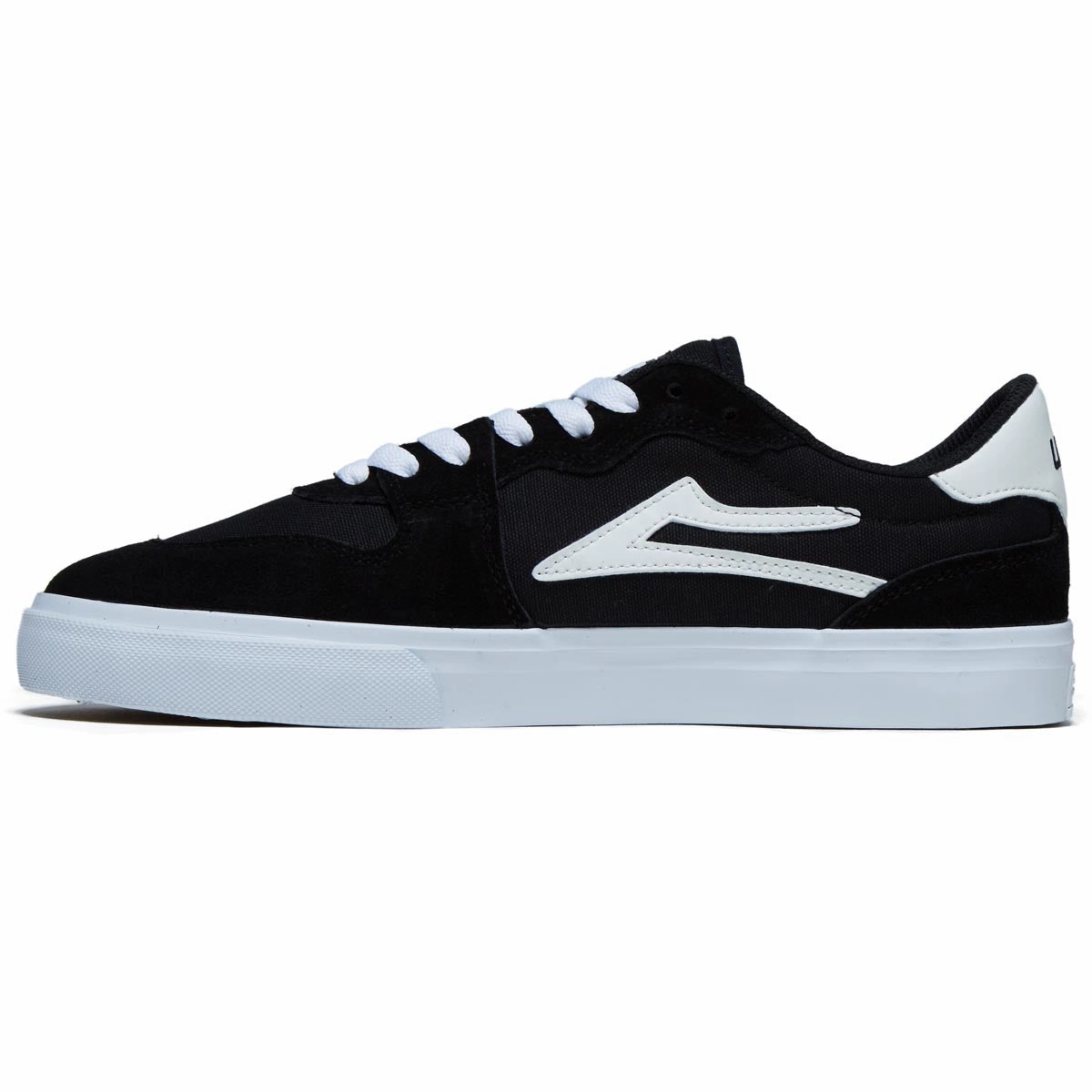 Lakai York Shoes - Black/White Suede Enhanced Balance