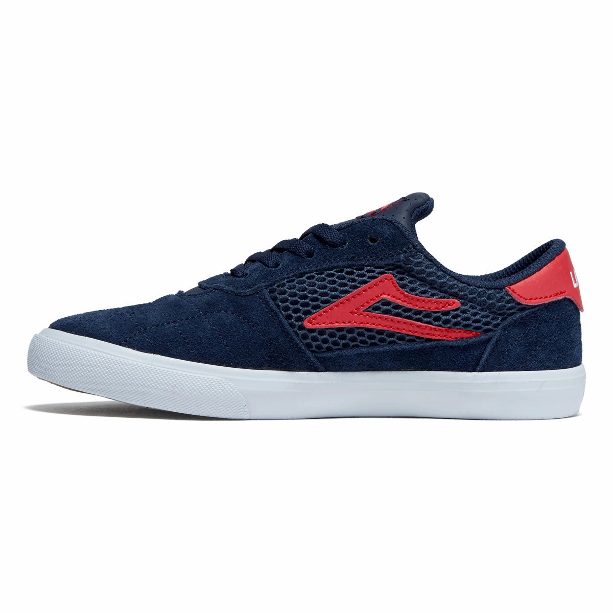 Lakai Youth Cambridge Shoes - Navy/Red Suede Casual Comfort