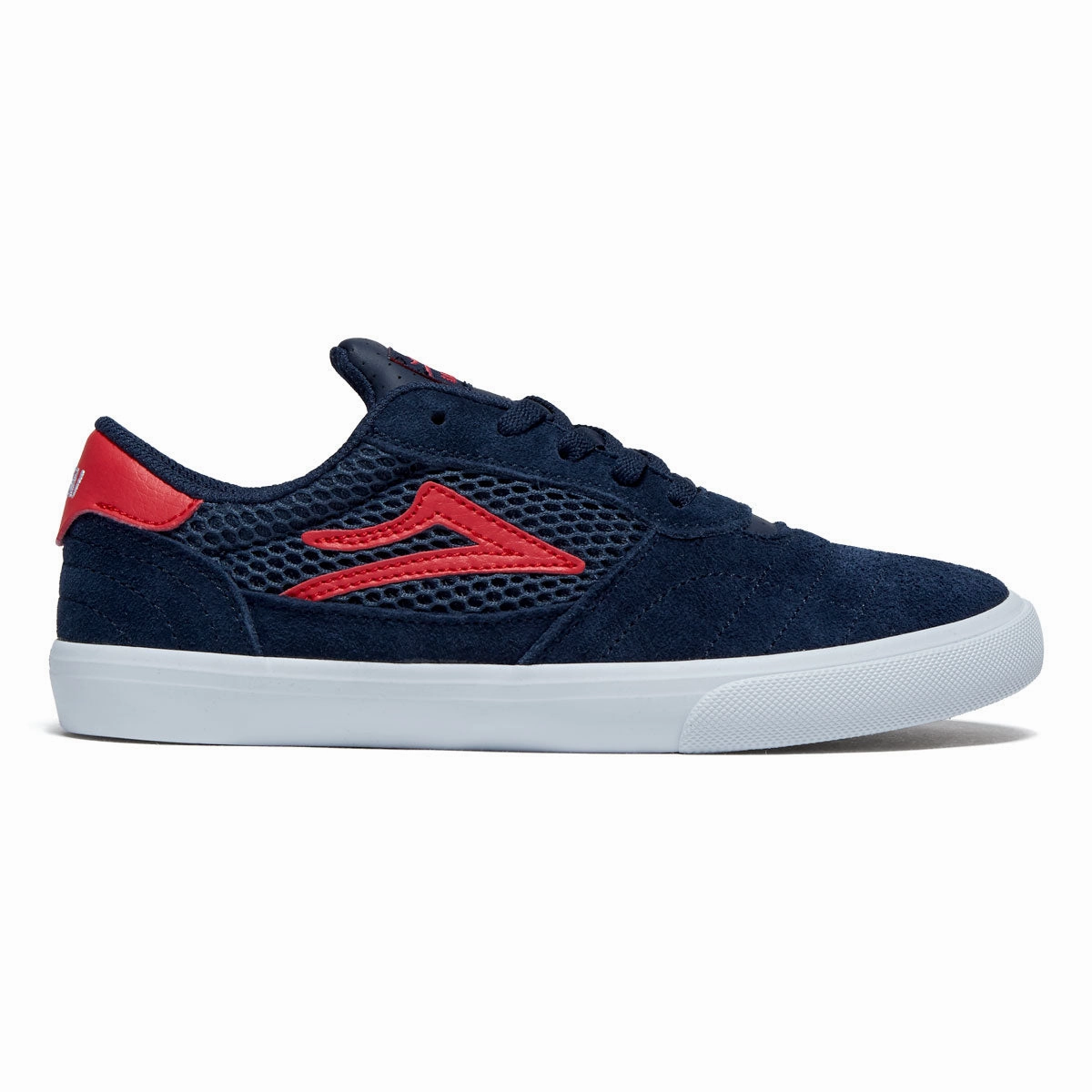 Lakai Youth Cambridge Shoes - Navy/Red Suede Casual Comfort
