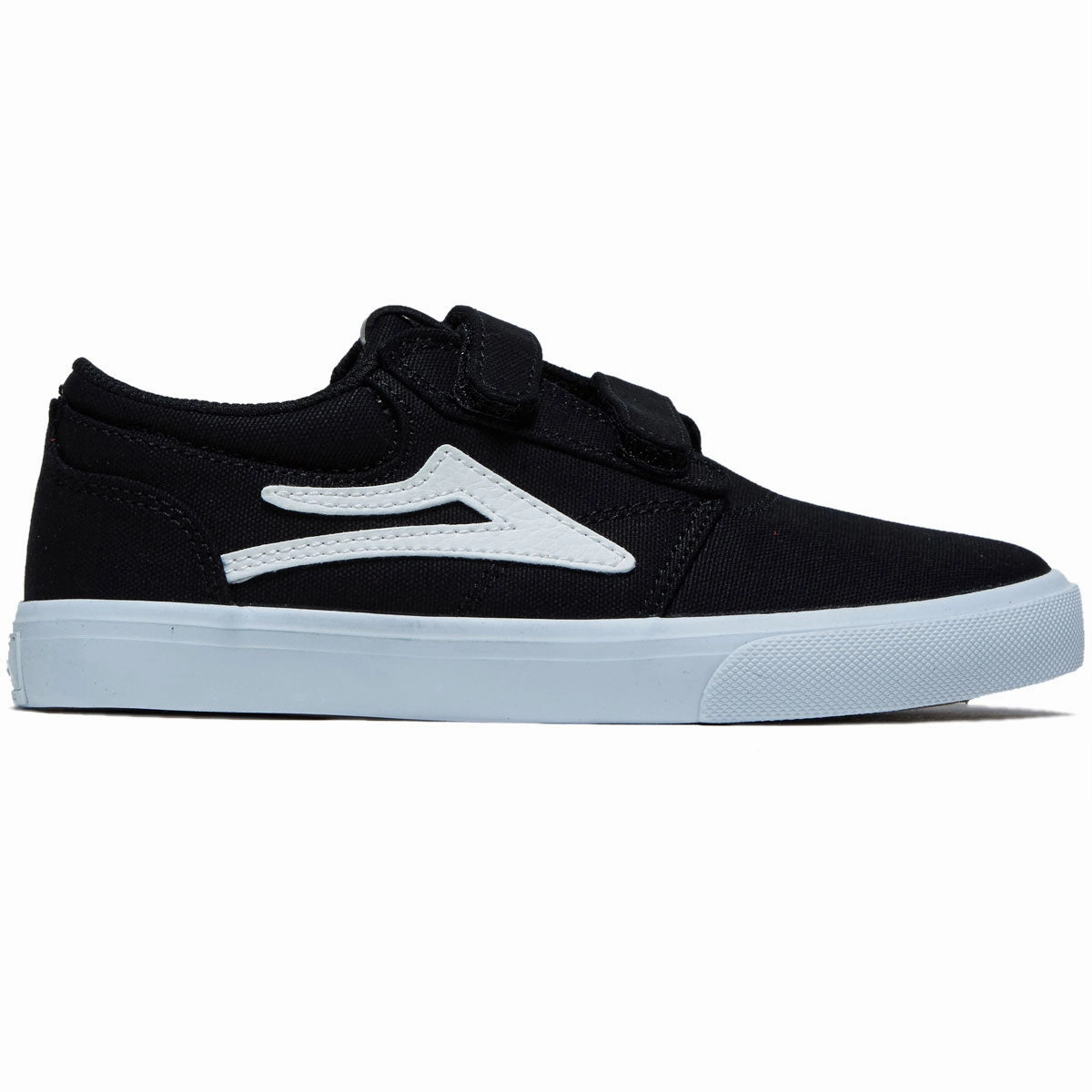 Skate Ready Everyday Look Lakai Youth Griffin Shoes - Black Canvas
