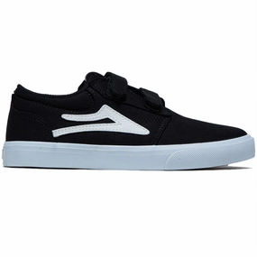 Skate Ready Everyday Look Lakai Youth Griffin Shoes - Black Canvas