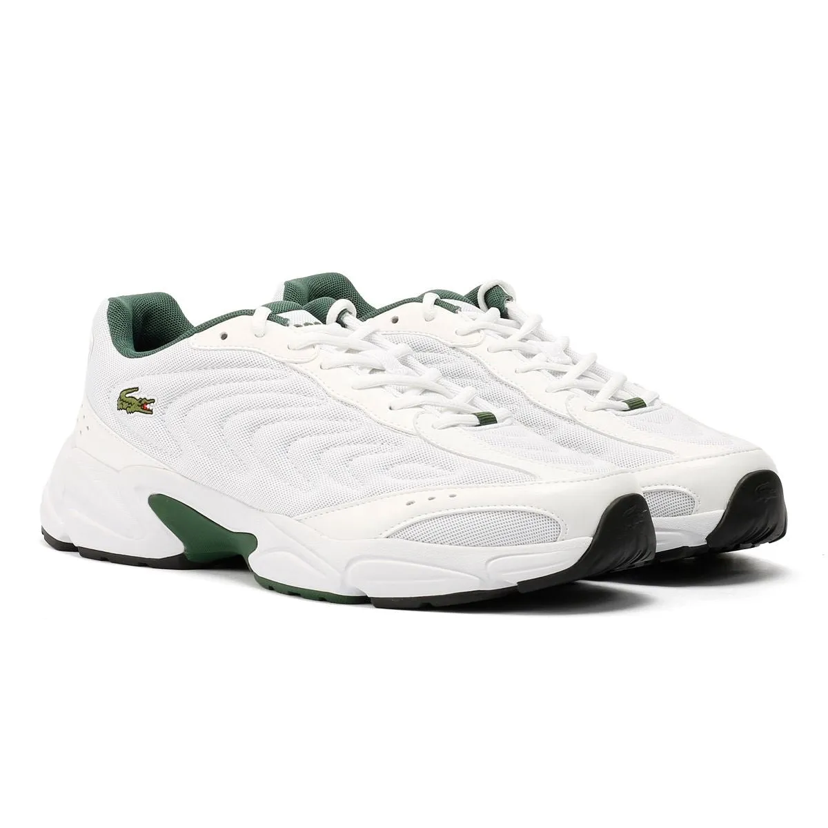Motion design aids explosive steps and fast changes Tough Lacoste Storm 96 2K Lite Men's White/Green Trainers