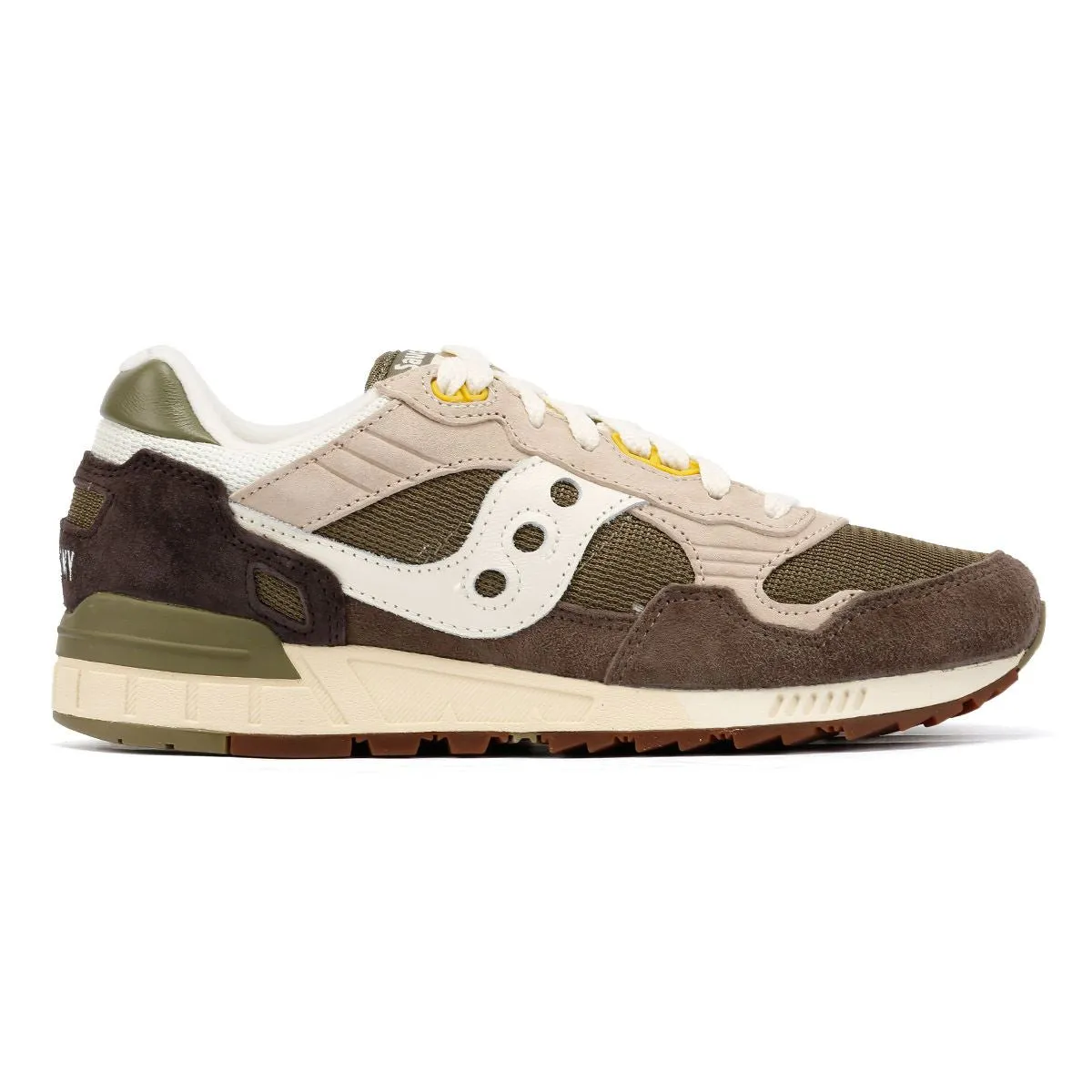 Lasting Build Saucony Shadow 5000 Green/Off White Trainers