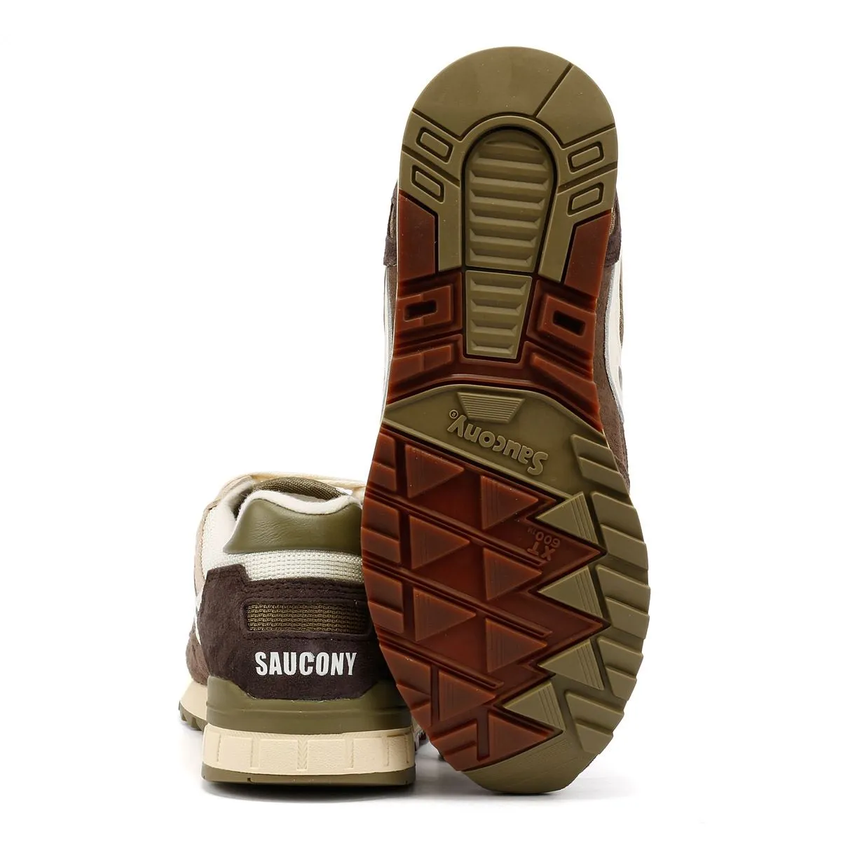 Lasting Build Saucony Shadow 5000 Green/Off White Trainers